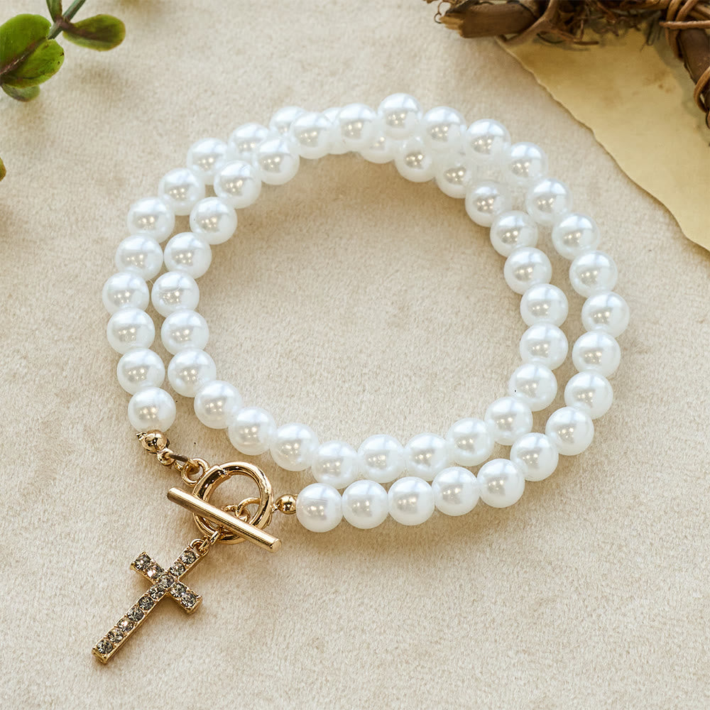 Christianartworkshop Collier élégant à breloque croix et perles : Portez son réconfort au quotidien - image 6