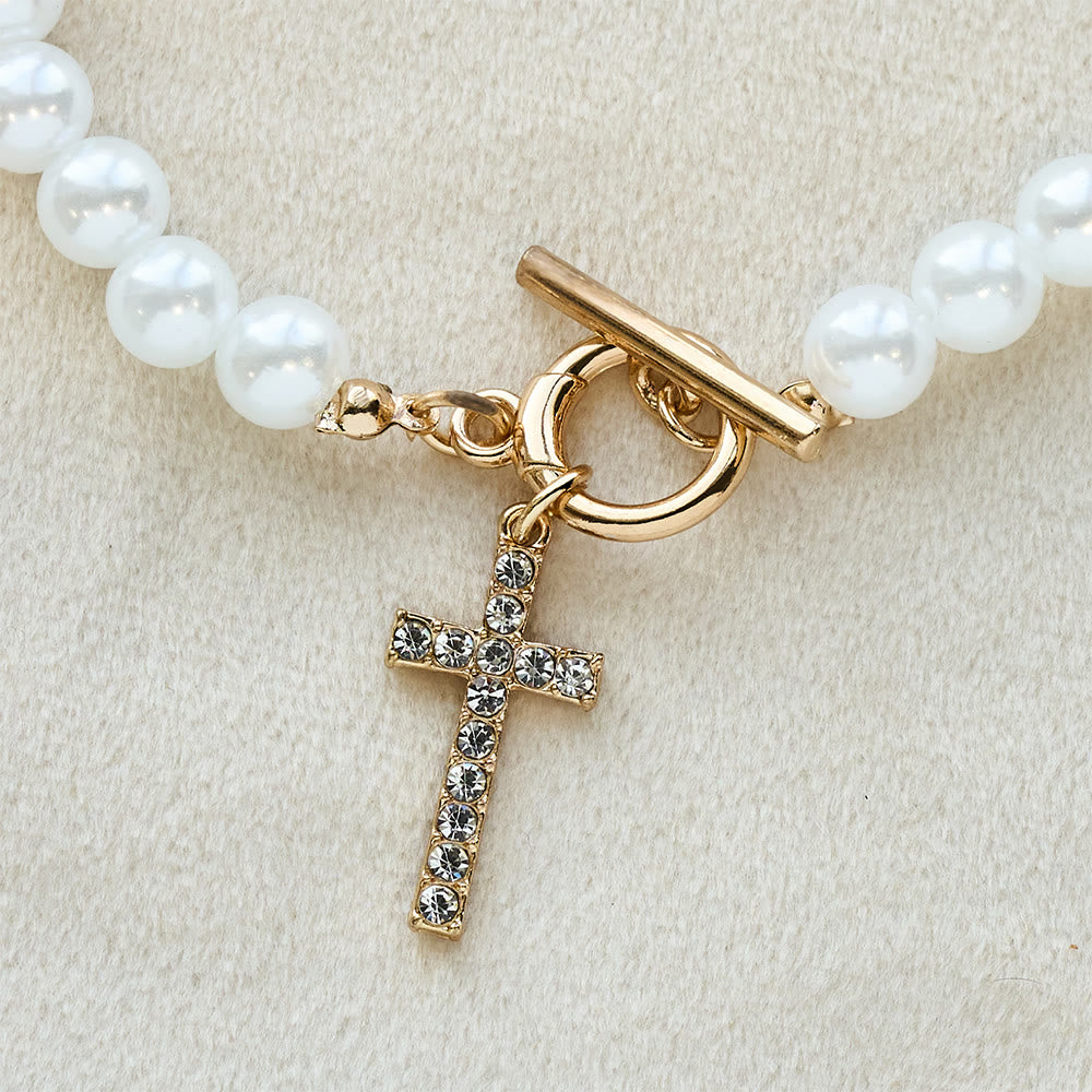 Christianartworkshop Collier élégant à breloque croix et perles : Portez son réconfort au quotidien - image 8