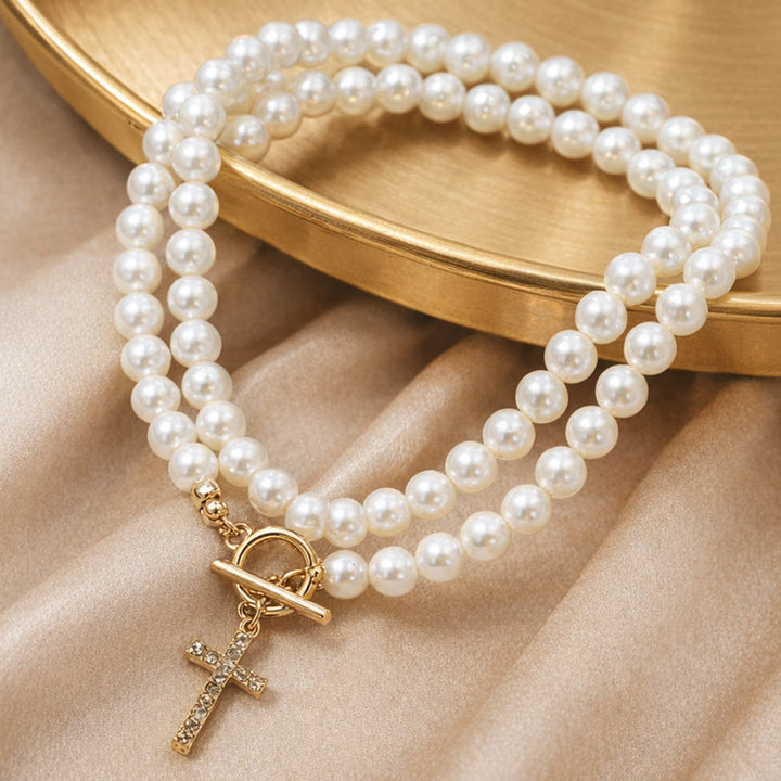Christianartworkshop Collier élégant à breloque croix et perles : Portez son réconfort au quotidien - image 5