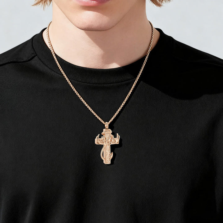 Collier pendentif croix chasse et pêche de Christianartworkshop : Foi et dévotion spirituelle en plein air - image 6