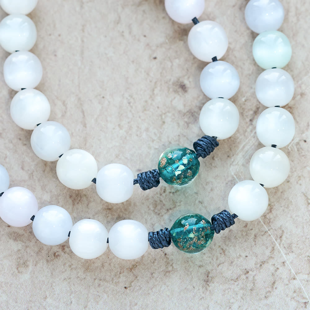 Christianartworkshop Chapelet œil de chat aux couleurs changeantes avec Notre-Dame Gardienne : Motif de foi irisé - image 13