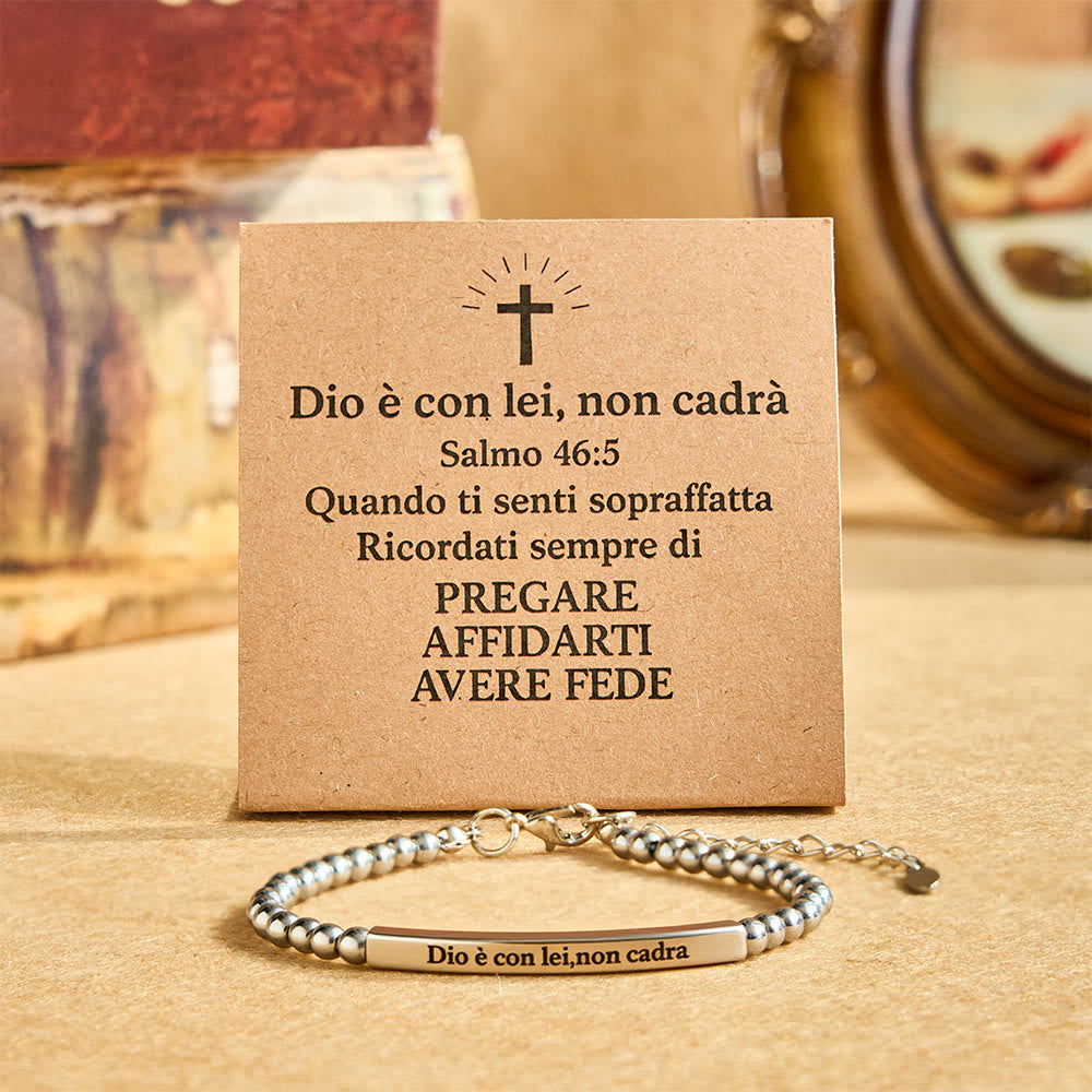 Bracelet Christianartworkshop Matthieu 19:26 et Psaume 46:5 (en allemand) : Un rappel discret de la présence divine - image 3