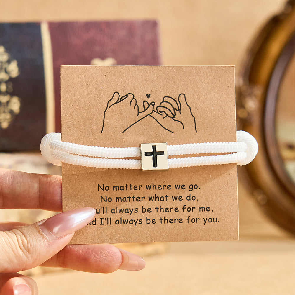 Bracelet croix en corde Christianartworkshop Milano avec carte cadeau : Bénédiction attentionnée pour les baptêmes et les étapes importantes - image 9