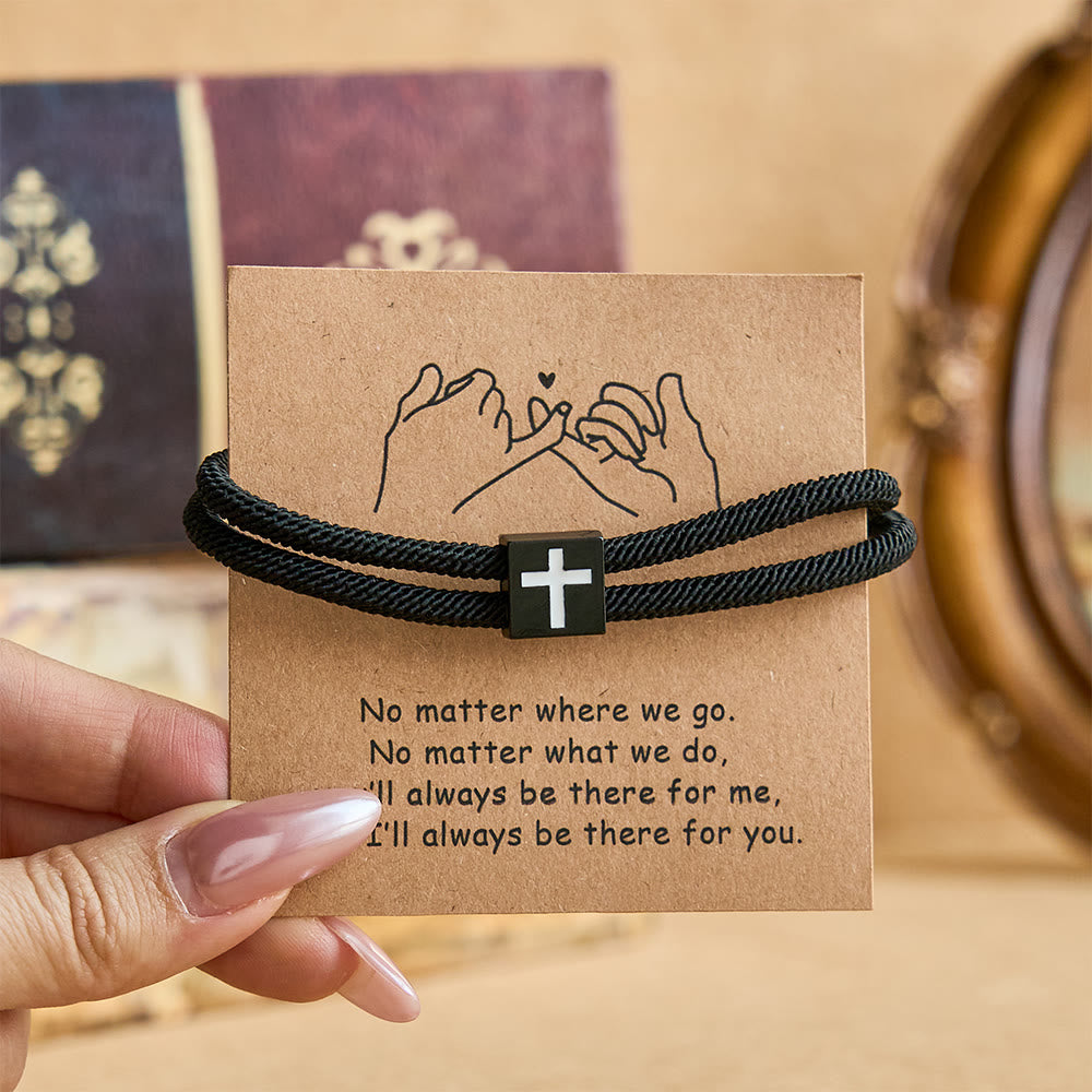 Bracelet croix en corde Christianartworkshop Milano avec carte cadeau : Bénédiction attentionnée pour les baptêmes et les étapes importantes - image 6