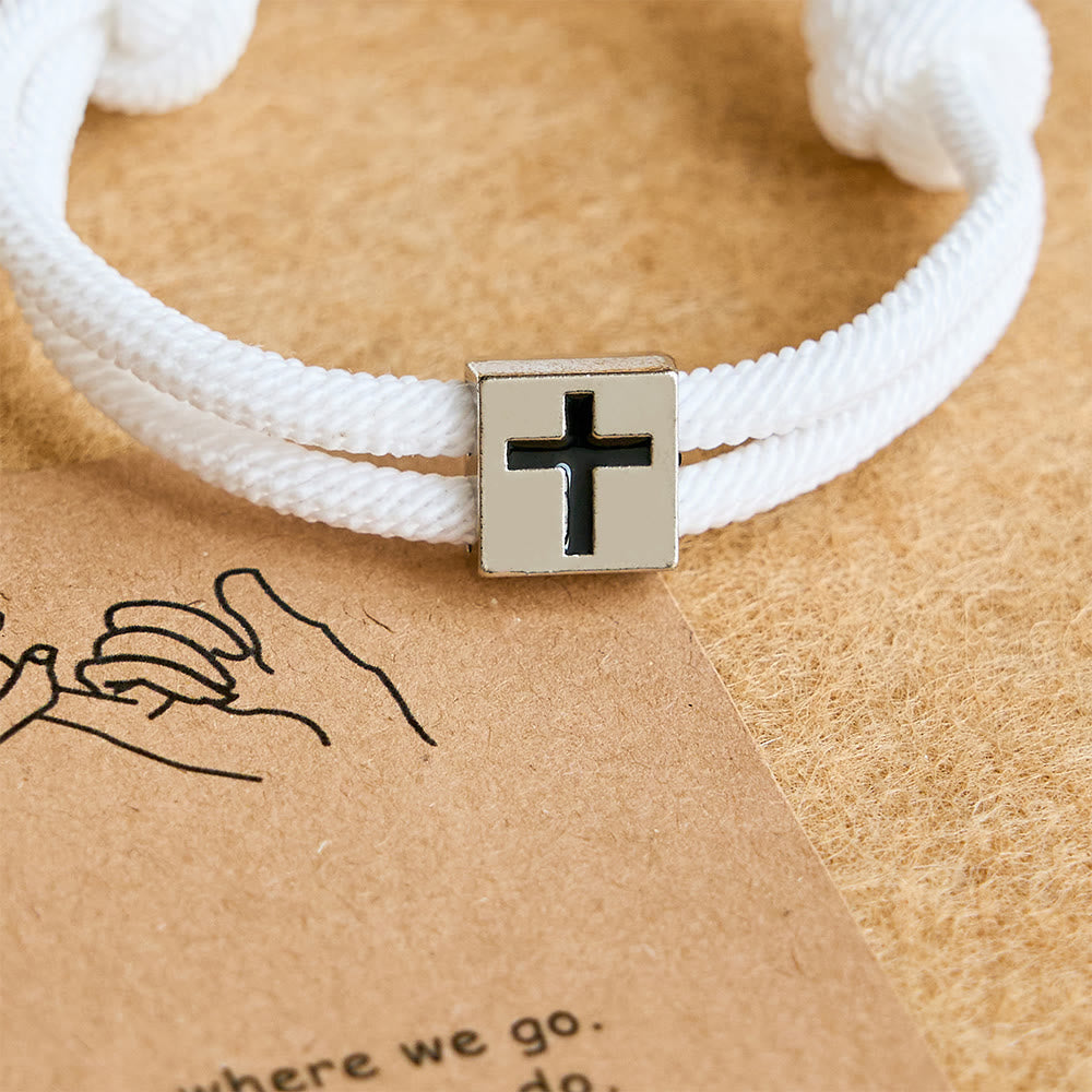 Bracelet croix en corde Christianartworkshop Milano avec carte cadeau : Bénédiction attentionnée pour les baptêmes et les étapes importantes - image 24