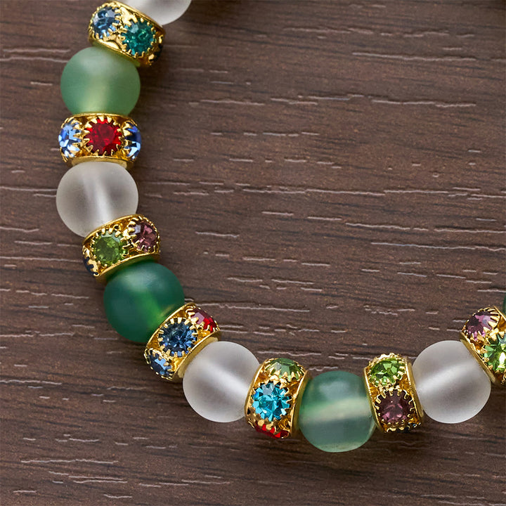 Christianartworkshop Bracelet crucifix en agate givrée lisse et Notre-Dame : Souvenir de son amour tendre - image 7