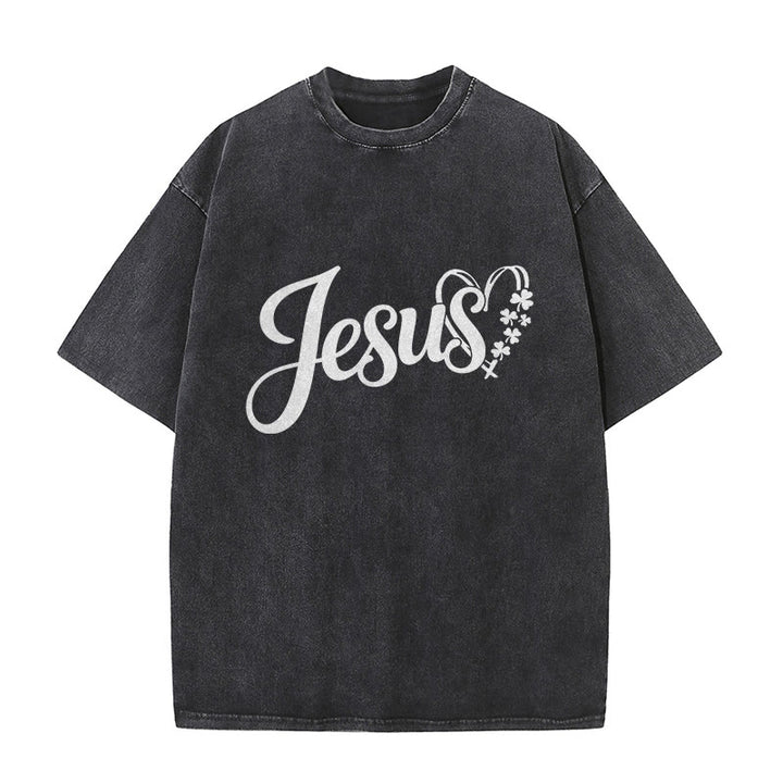 Christianartworkshop T-shirt unisexe délavé « Ce n'est jamais de la chance, c'est toujours Dieu Jésus » - image 19