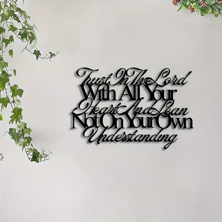 Christianartworkshop Décoration murale en métal « Confiance en l’Éternel » (Proverbes 3:5) : Incarnez sa sagesse. - image 3
