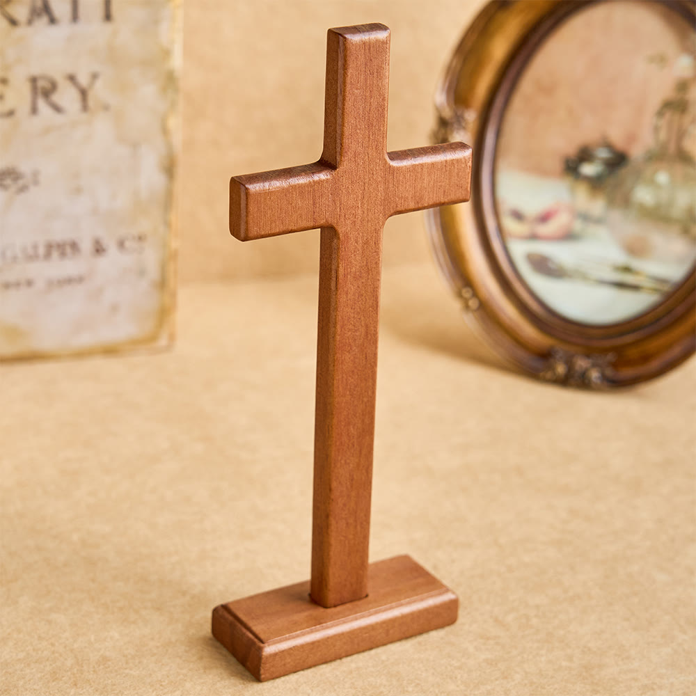 Christianartworkshop Croix de bureau en bois massif : symbole de sa force tranquille - image 3