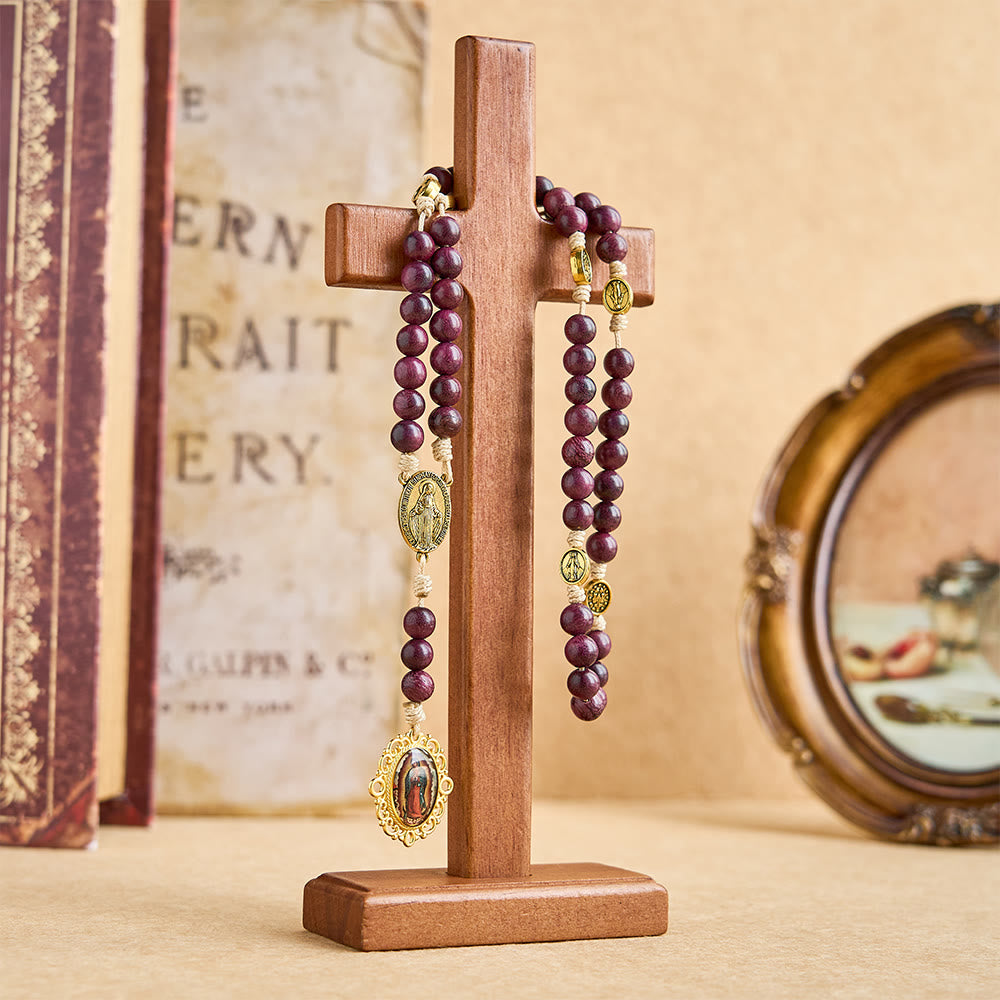 Christianartworkshop Croix de bureau en bois massif : symbole de sa force tranquille - image 1