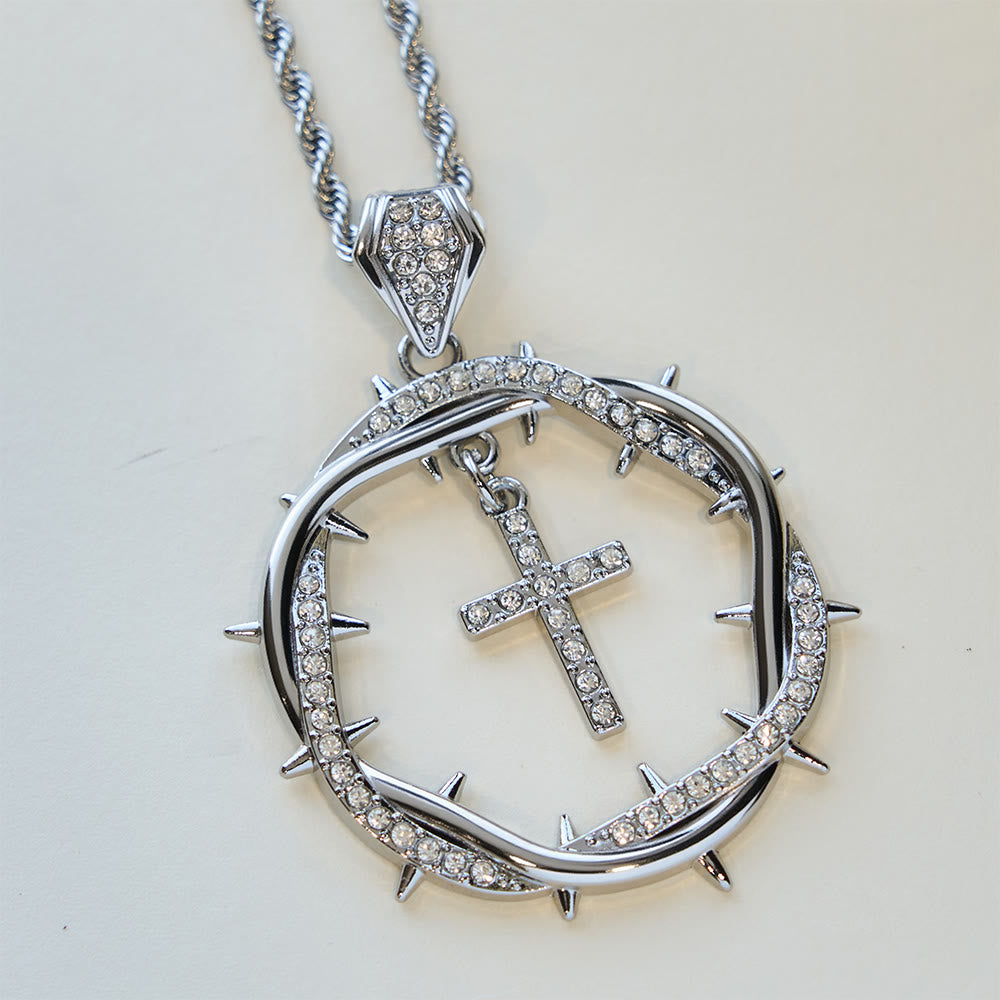 Pendentif Couronne d'épines et Croix de Christianartworkshop : Un rappel de foi et de grâce à porter au quotidien - image 12