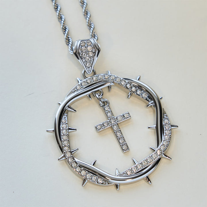 Pendentif Couronne d'épines et Croix de Christianartworkshop : Un rappel de foi et de grâce à porter au quotidien - image 12