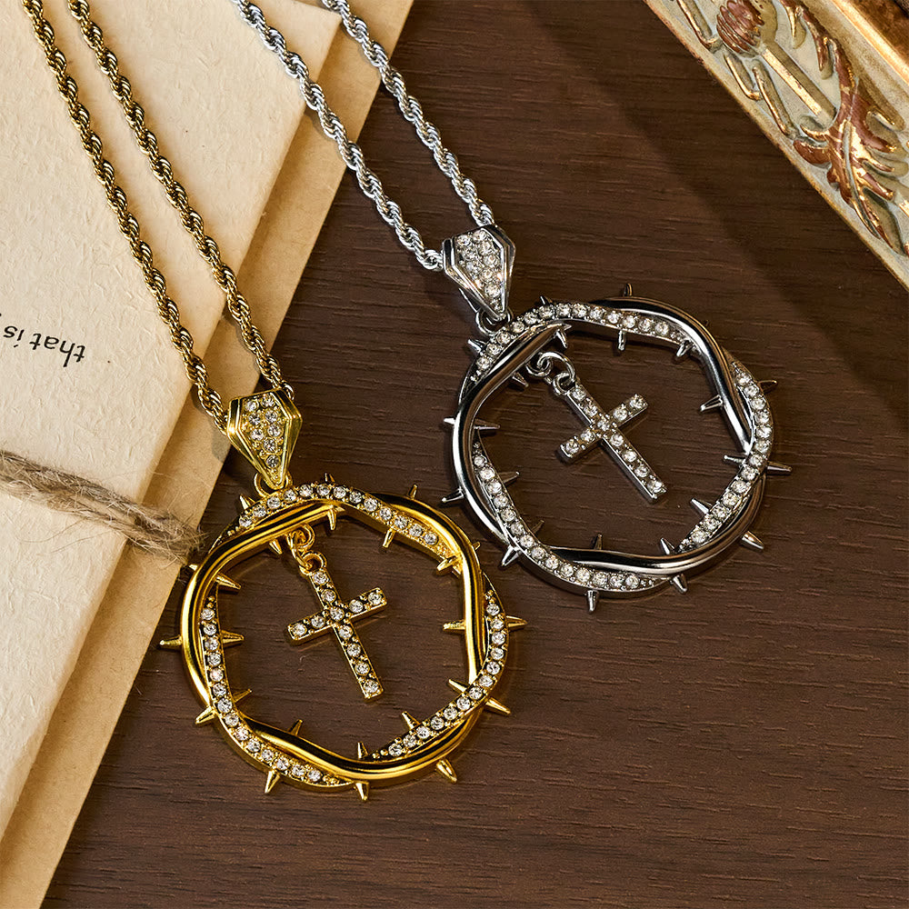 Pendentif Couronne d'épines et Croix de Christianartworkshop : Un rappel de foi et de grâce à porter au quotidien - image 5