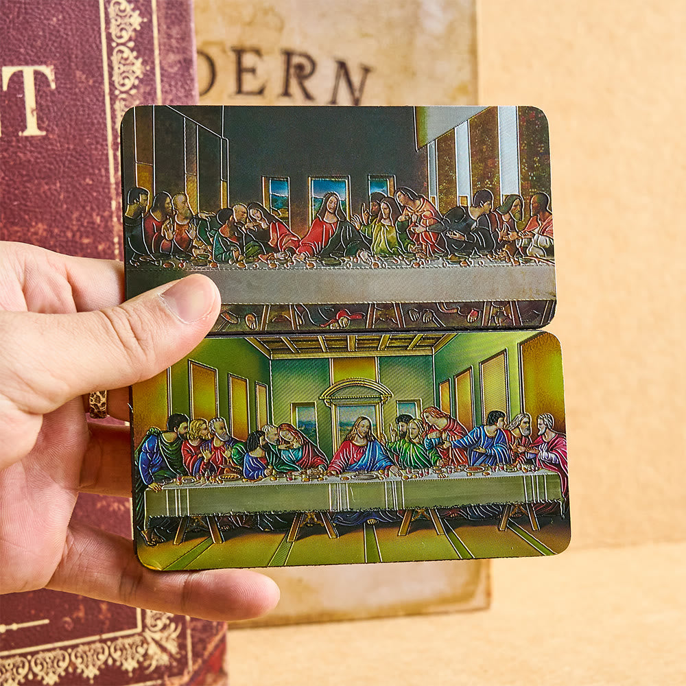 Christianartworkshop Aimant de réfrigérateur en résine La Cène : un rappel quotidien du dernier repas et du sacrifice de Jésus - image 1