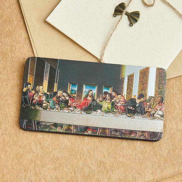 Christianartworkshop Aimant de réfrigérateur en résine La Cène : un rappel quotidien du dernier repas et du sacrifice de Jésus - Noir - image 7