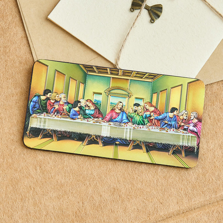 Christianartworkshop Aimant de réfrigérateur en résine La Cène : un rappel quotidien du dernier repas et du sacrifice de Jésus - Jaune - image 5