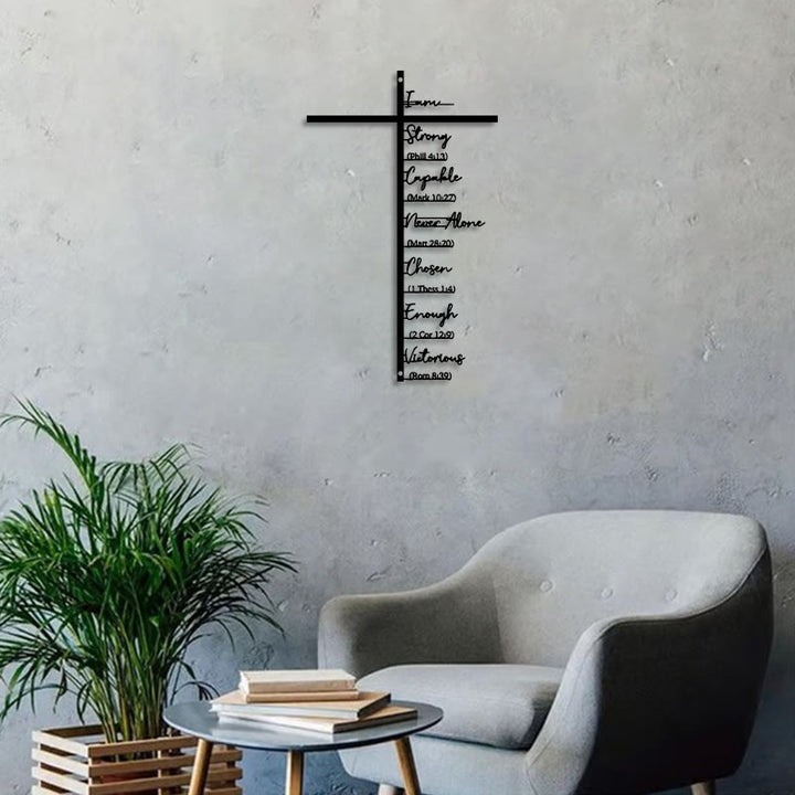 Décoration murale en métal Croix avec verset biblique, Christianartworkshop : Rappel quotidien de la foi - image 6