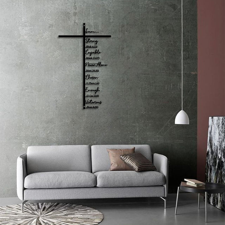 Décoration murale en métal Croix avec verset biblique, Christianartworkshop : Rappel quotidien de la foi - image 7