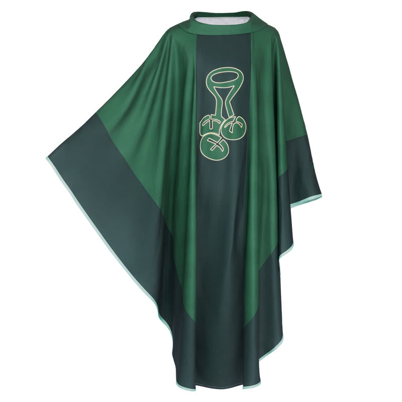 Christianartworkshop Chasuble symbolique multicolore avec calice doré - Éléments de l'hostie - image 1