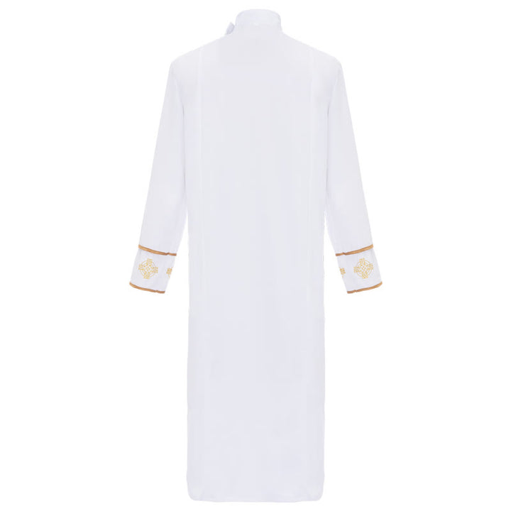 Christianartworkshop - Robe de clergé en soutane blanche multi-styles : Idéale pour le culte et les rituels religieux - image 3