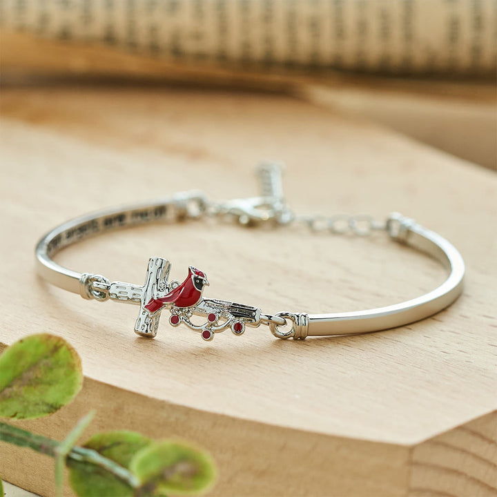 Bracelet ajustable croix cardinal rouge Christianartworkshop - Argent - image 0