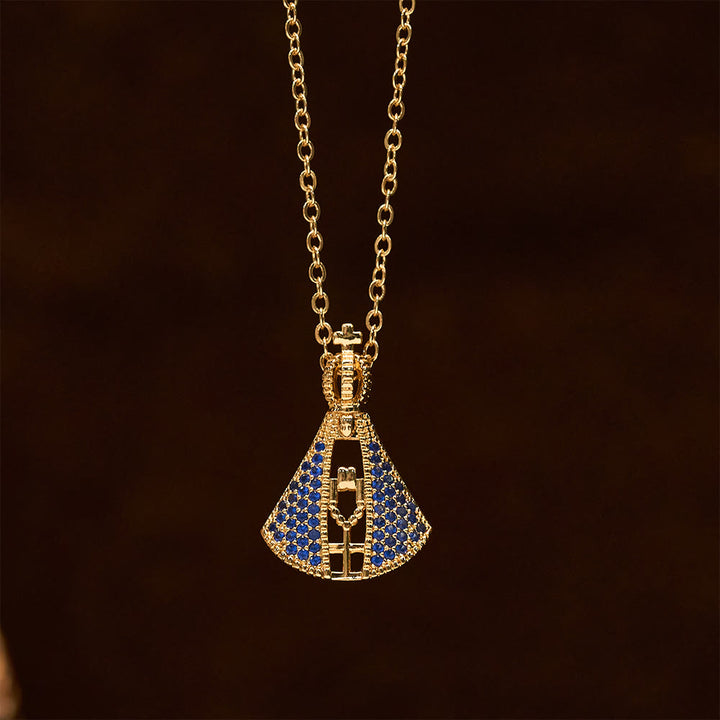 Christianartworkshop Collier avec pendentif de protection divine Nossa Senhora Aparecida de style classique - image 6