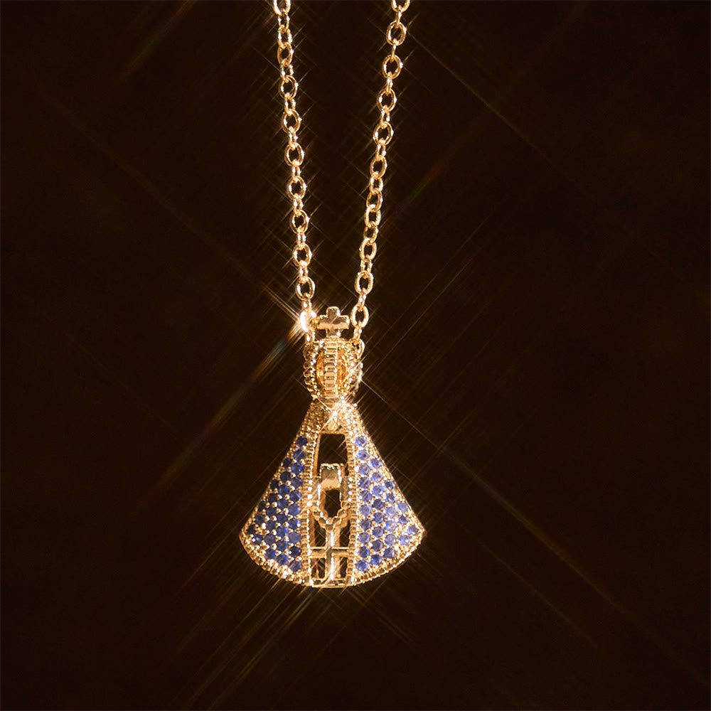 Christianartworkshop Collier avec pendentif de protection divine Nossa Senhora Aparecida de style classique - image 2