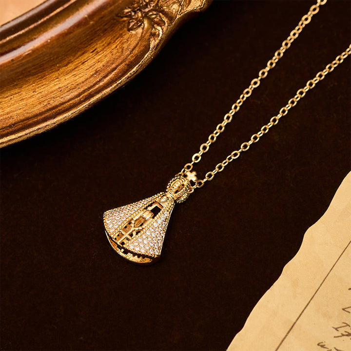Christianartworkshop Collier avec pendentif de protection divine Nossa Senhora Aparecida de style classique - image 5