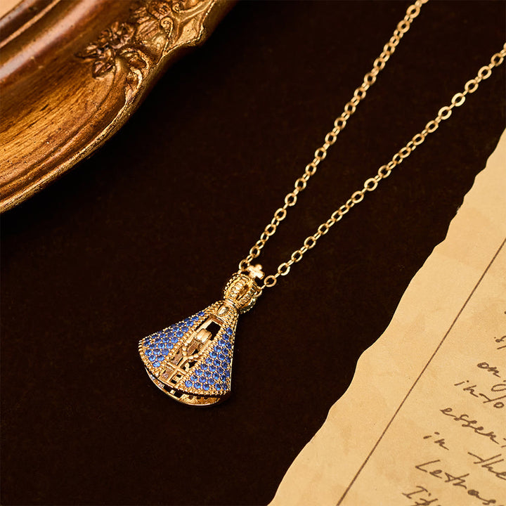 Christianartworkshop Collier avec pendentif de protection divine Nossa Senhora Aparecida de style classique - image 4