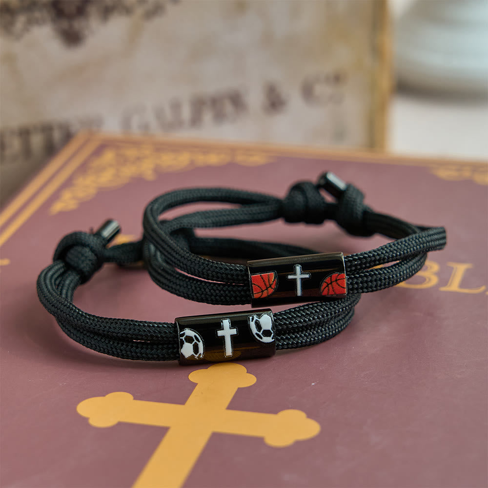 Bracelet en paracorde avec croix Christianartworkshop pour basketball, football et baseball : Compagnon de foi et de sport - image 2