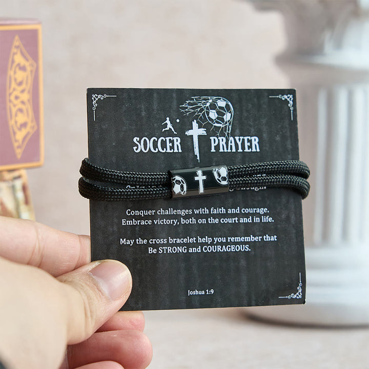 Bracelet en paracorde avec croix Christianartworkshop pour basketball, football et baseball : Compagnon de foi et de sport - Football - image 4