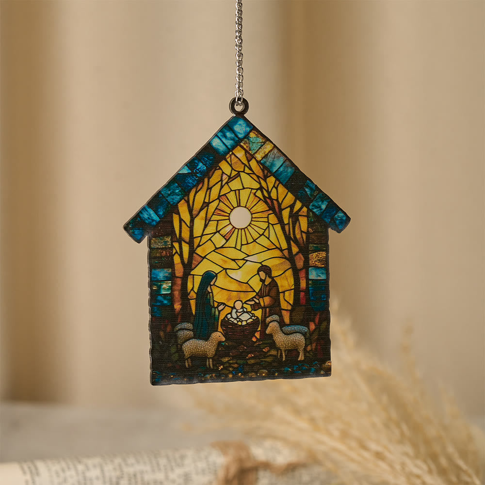 Décoration de crèche « Lumière qui guide » de Christianartworkshop : Un rappel portable de la grâce des fêtes - E - 30 cm - image 8