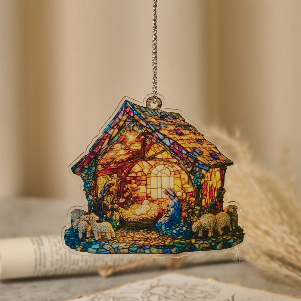 Décoration de crèche « Lumière qui guide » de Christianartworkshop : Un rappel portable de la grâce des fêtes - B - 30 cm - image 2