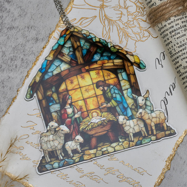 Décoration de crèche « Lumière qui guide » de Christianartworkshop : Un rappel portable de la grâce des fêtes - image 1