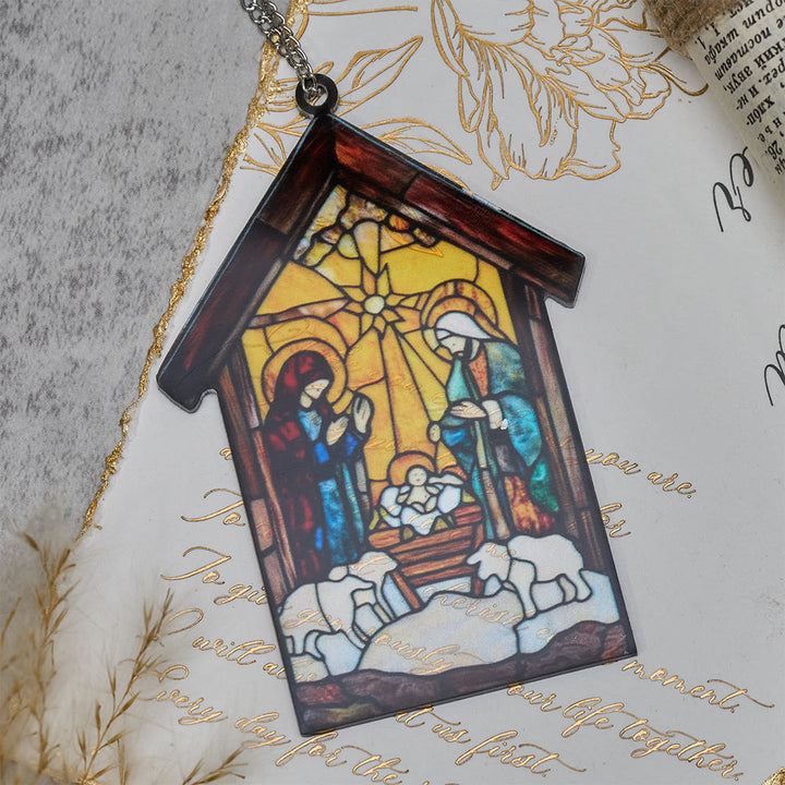 Décoration de crèche « Lumière qui guide » de Christianartworkshop : Un rappel portable de la grâce des fêtes - image 7