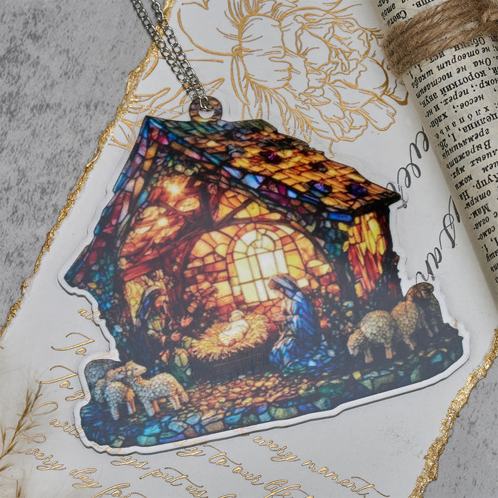 Décoration de crèche « Lumière qui guide » de Christianartworkshop : Un rappel portable de la grâce des fêtes - image 3