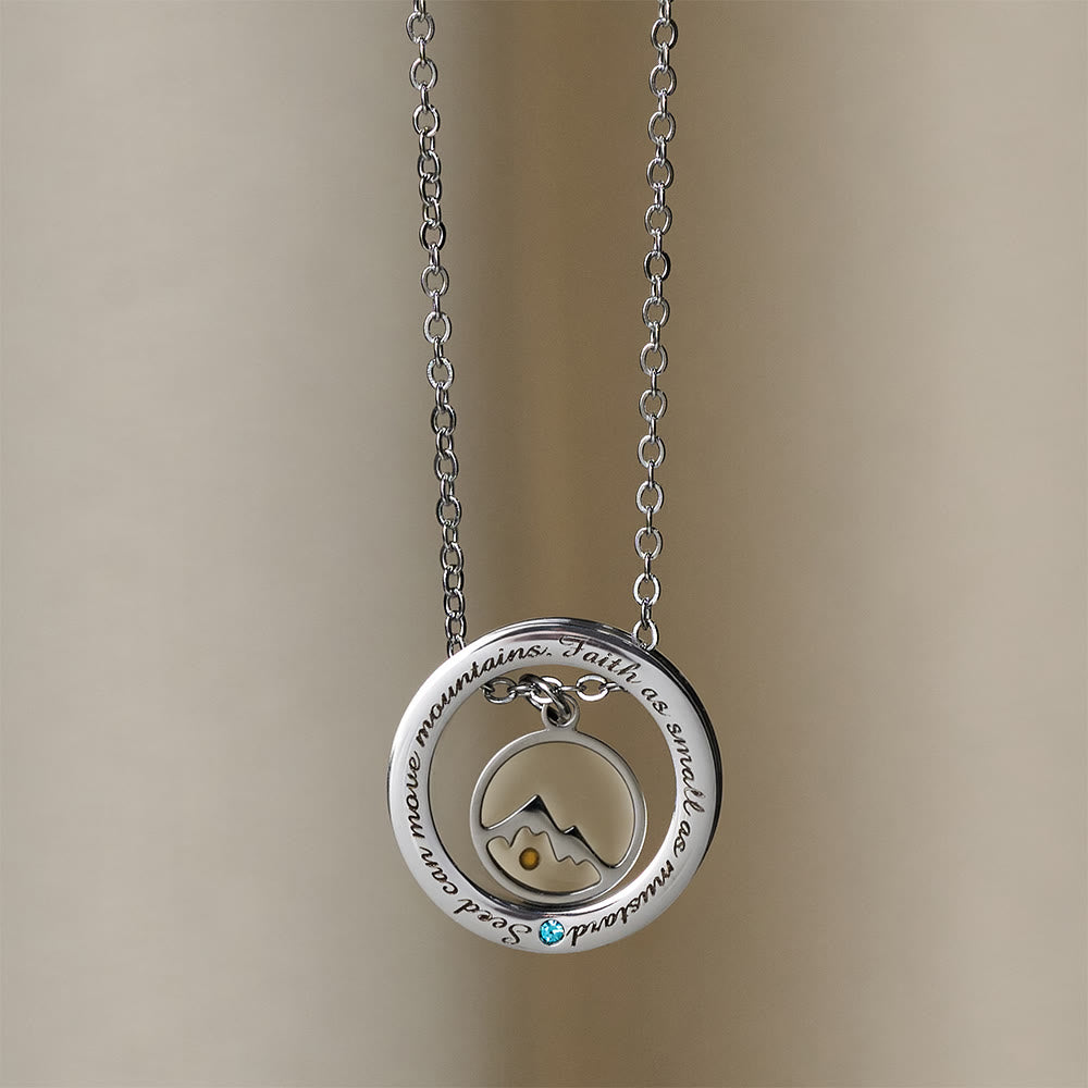 Collier « Foi comme graine de moutarde » de Christianartworkshop : Breloques variées et symbole sacré à porter au quotidien - Support rond - image 14