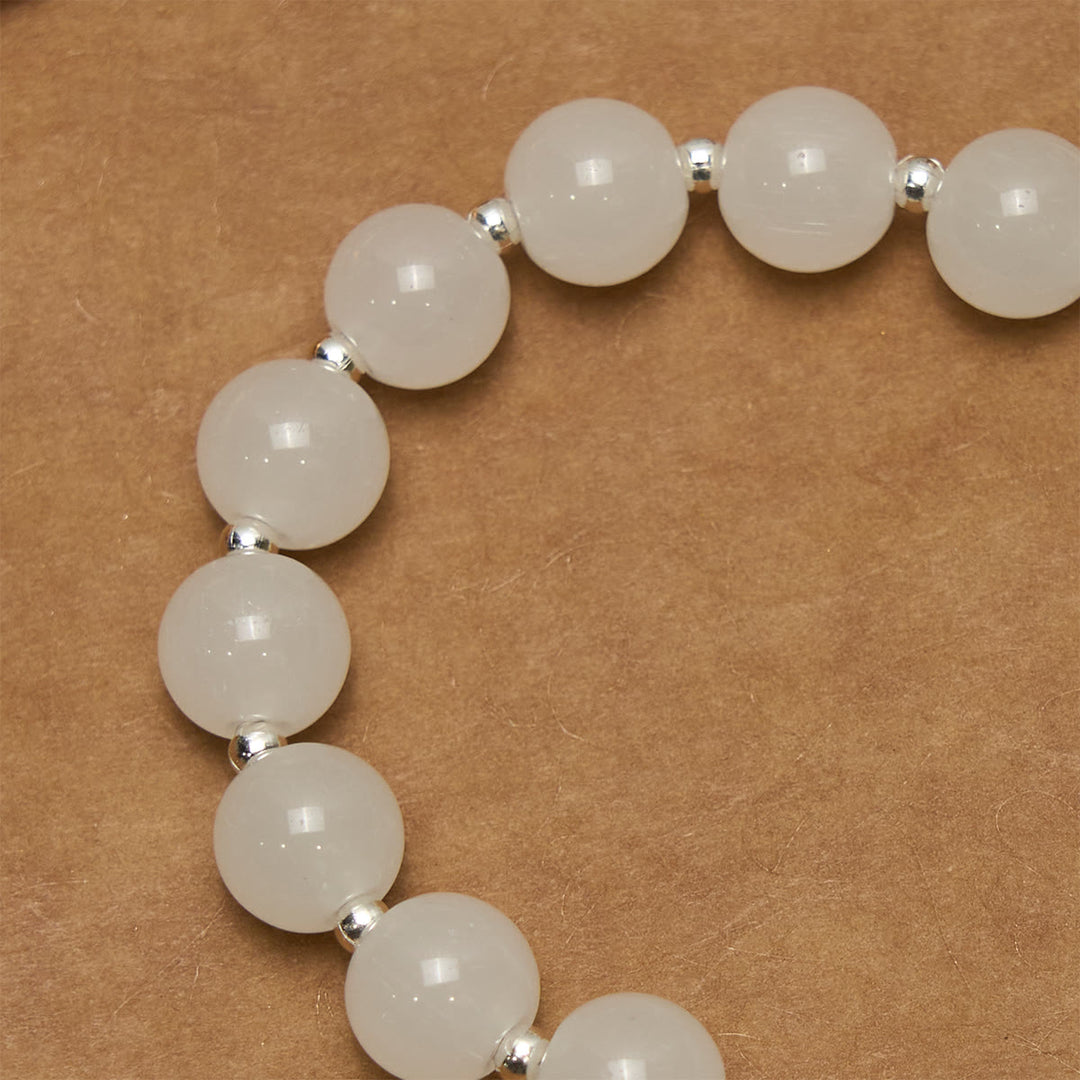 Christianartworkshop Chapelet de poche en cristal blanc pour les voyages et les prières quotidiennes, avec la bénédiction de saint Benoît et des anges. - image 6