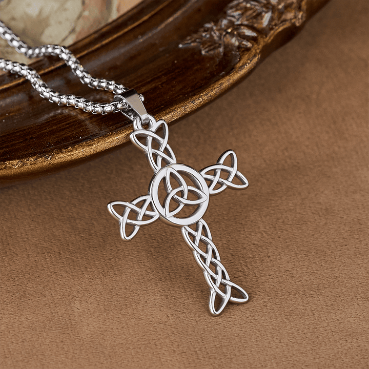 Christianartworkshop Croix irlandaise de Saint Patrick : un rappel tactile de la foi pour les routines quotidiennes - Argent - image 4