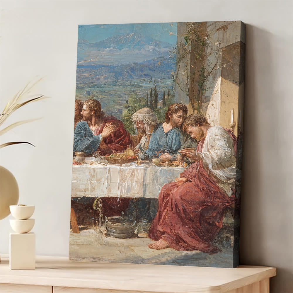 Ensemble de toiles murales Christianartworkshop « Festin sacré avec Jésus dans la Vallée sereine » : Compagnon serein de la grâce du foyer - image 7