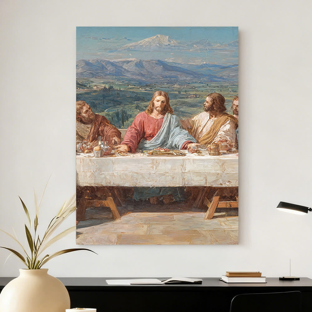 Ensemble de toiles murales Christianartworkshop « Festin sacré avec Jésus dans la Vallée sereine » : Compagnon serein de la grâce du foyer - image 5
