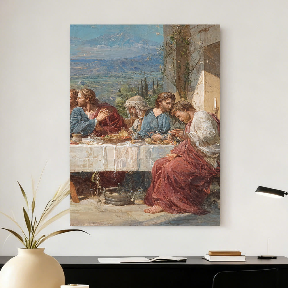 Ensemble de toiles murales Christianartworkshop « Festin sacré avec Jésus dans la Vallée sereine » : Compagnon serein de la grâce du foyer - image 6