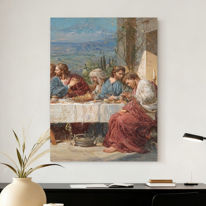 Ensemble de toiles murales Christianartworkshop « Festin sacré avec Jésus dans la Vallée sereine » : Compagnon serein de la grâce du foyer - image 6