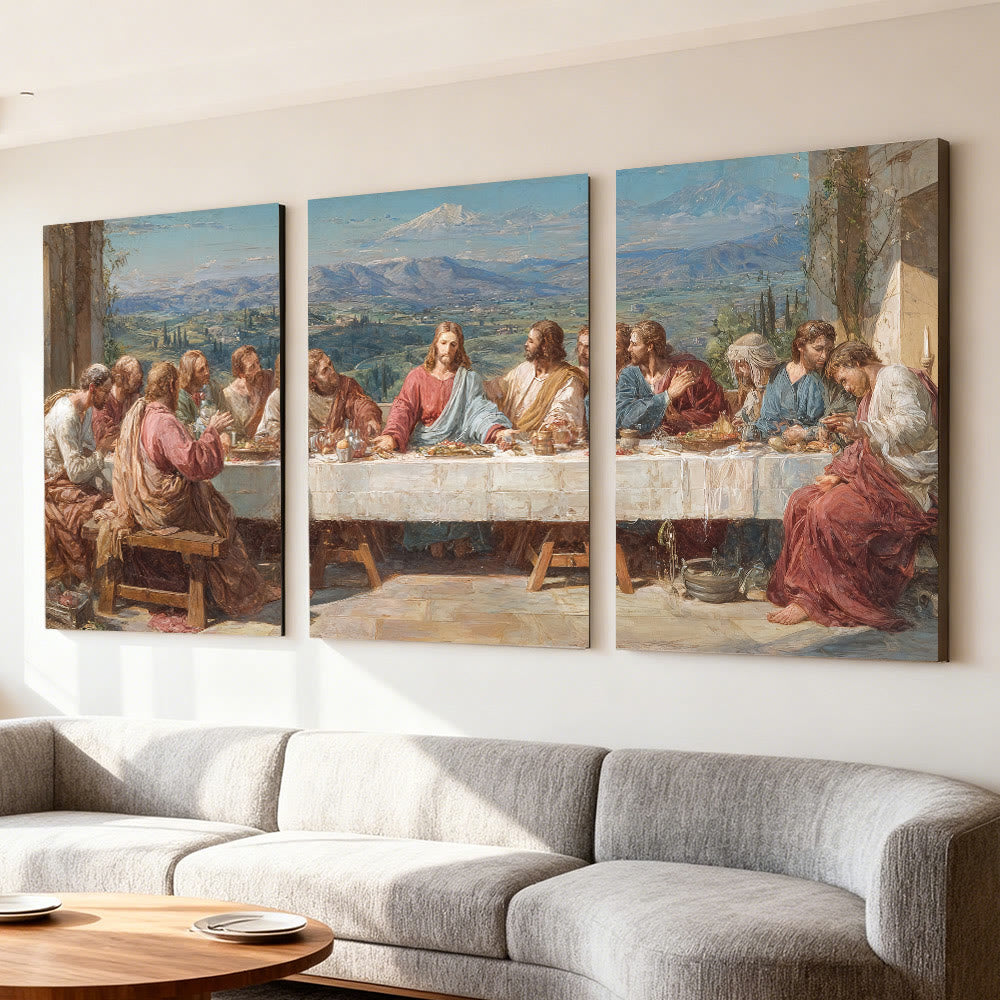 Ensemble de toiles murales Christianartworkshop « Festin sacré avec Jésus dans la Vallée sereine » : Compagnon serein de la grâce du foyer - image 3