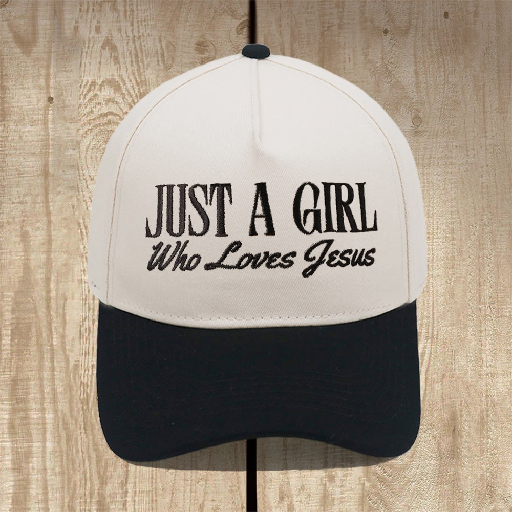 Christianartworkshop Casquette de baseball structurée « Juste une fille qui aime Jésus » : Affichez votre dévotion avec fierté - Noir - image 1