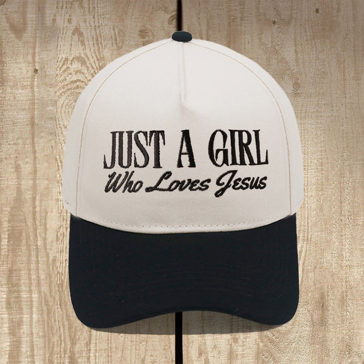 Christianartworkshop Casquette de baseball structurée « Juste une fille qui aime Jésus » : Affichez votre dévotion avec fierté - Noir - image 1
