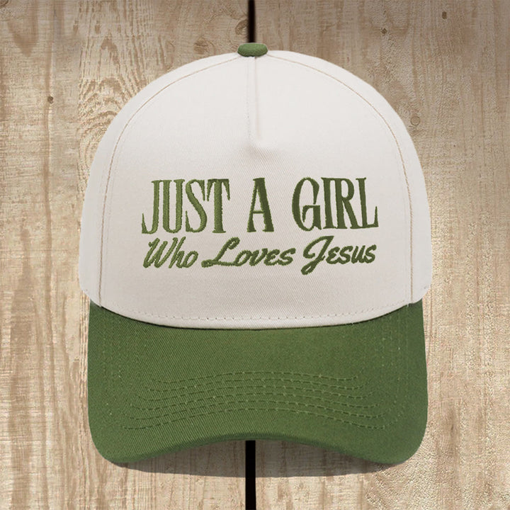 Christianartworkshop Casquette de baseball structurée « Juste une fille qui aime Jésus » : Affichez votre dévotion avec fierté - Vert foncé - image 11