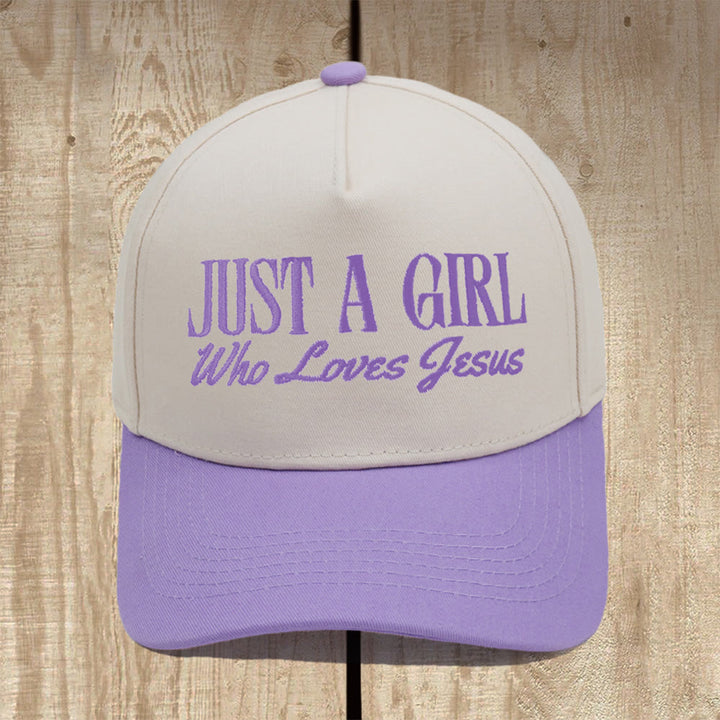 Christianartworkshop Casquette de baseball structurée « Juste une fille qui aime Jésus » : Affichez votre dévotion avec fierté - Violet - image 6