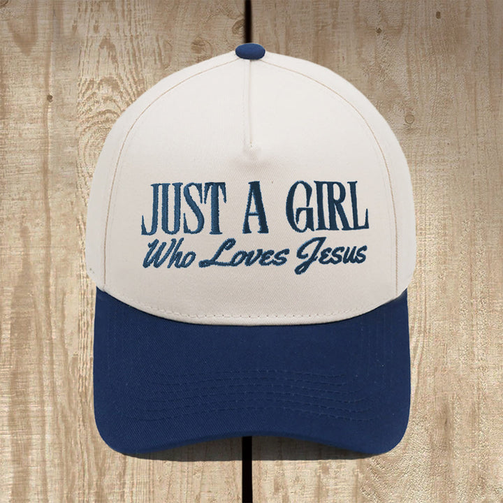 Christianartworkshop Casquette de baseball structurée « Juste une fille qui aime Jésus » : Affichez votre dévotion avec fierté - Bleu marine - image 9