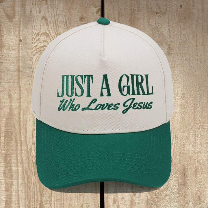 Christianartworkshop Casquette de baseball structurée « Juste une fille qui aime Jésus » : Affichez votre dévotion avec fierté - Vert armée - image 12